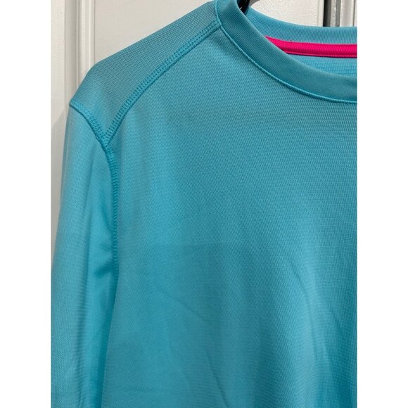 Reel Legends Aqua Blue Medium Long-Sleeve Performance Shirt Moisture Wicking - Picture 4 of 8